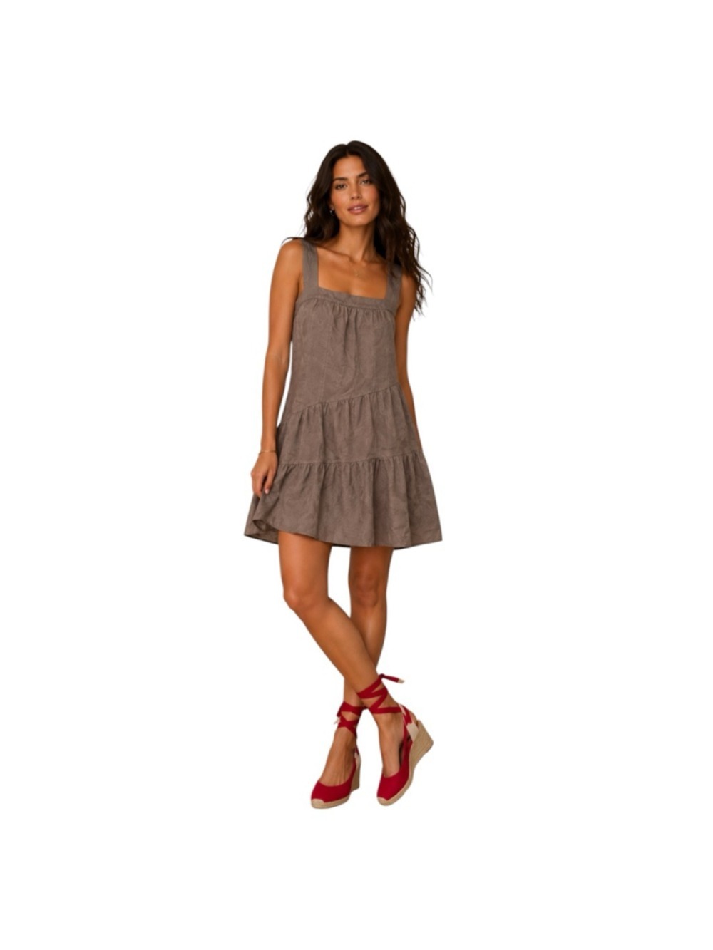 Splendid Collection Gray Taupe Jacquard Mini Dress Women's Medium
